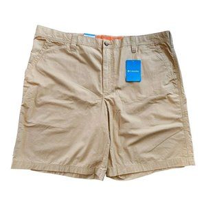 Columbia Men's Washed Out Khaki 42R ‎ 10" Inseam Lightweight Pocket Shorts New